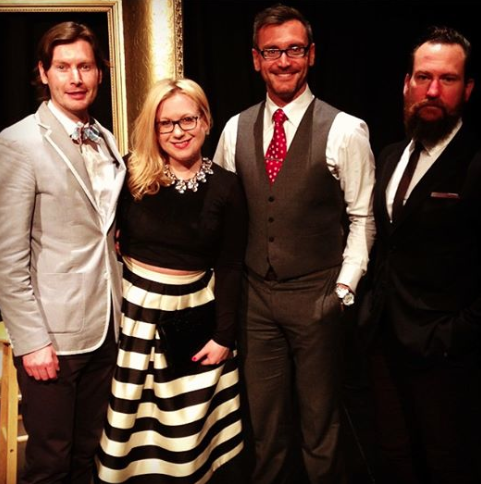 A strong showing from Calgary's arts marketing community Ryan McCaffrey (Calgary Opera), Alex Kingcott (Shareworthy Content Lab), Bradley Walker (Strike Communications), Todd Hawkwood (One Yellow Rabbit